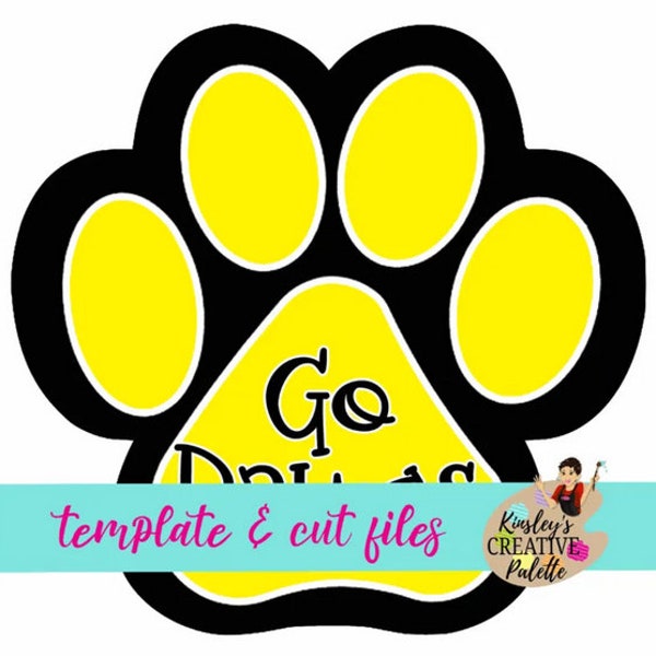 Paw Print Door Hanger Template (Downloadable) -cut files Template -stencil- Door Hanger Template - Cut Template