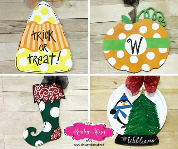 Fall Diy Blank Wooden Door Hanger Pack Free Shipping 4 For