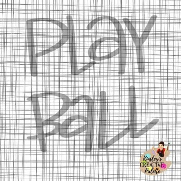 Play Ball | TRACEABLE Lettering Template | Hand Lettering | SVG Cut File | Cricut Vinyl Cutting Machines | Hand Lettered