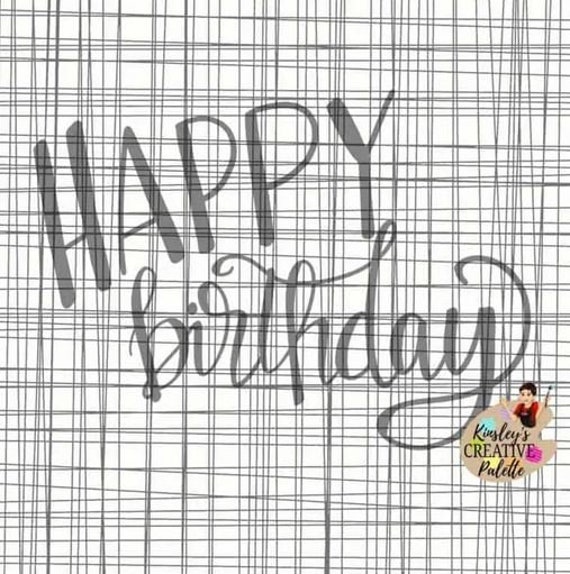 Happy Birthday TRACEABLE Lettering Template | Hand Lettering | SVG Cut File | Cricut Vinyl Cutting Machines | Hand Lettered Il_570xn