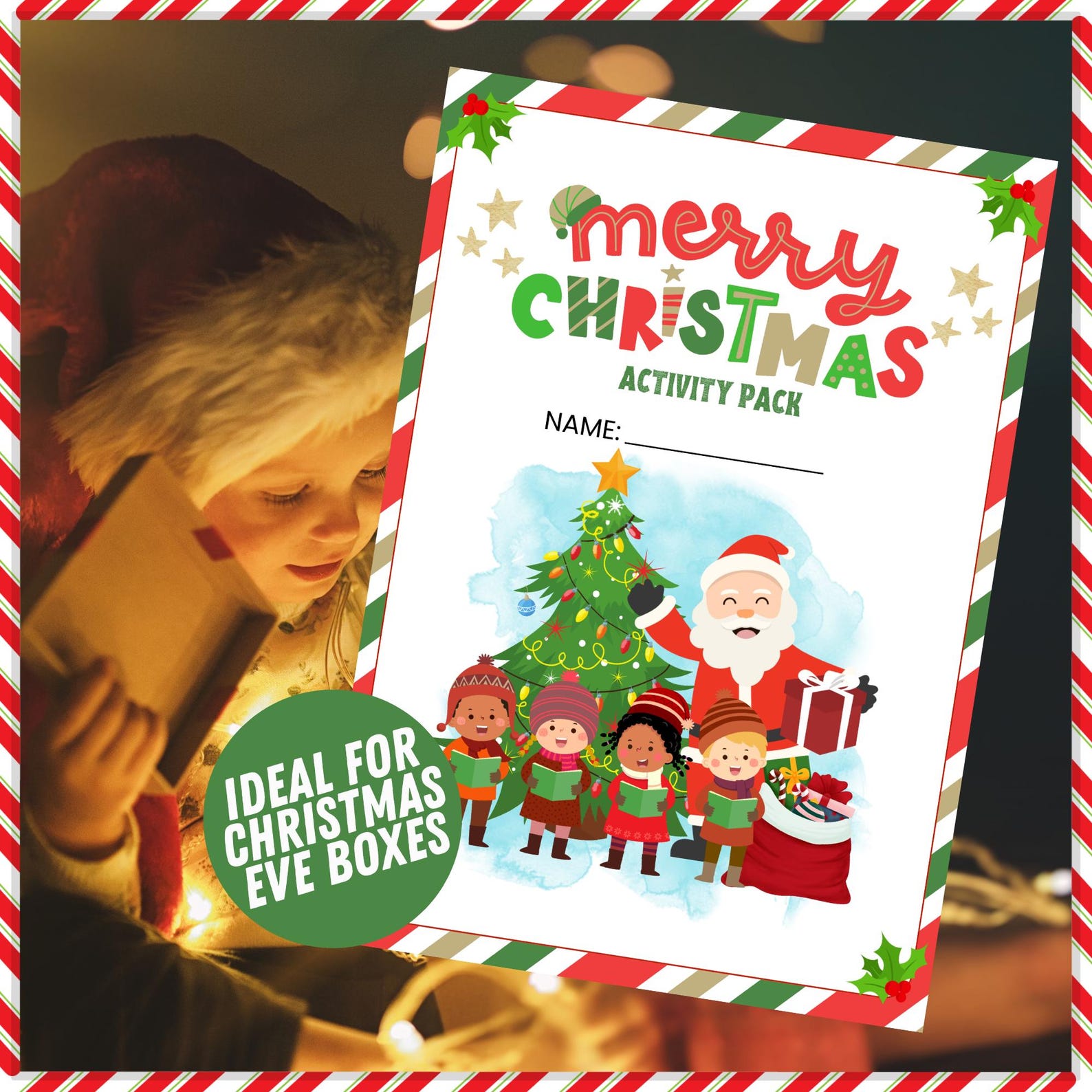 Kids Christmas Activity Pack, Printable Activities Sheets, Word Search ...