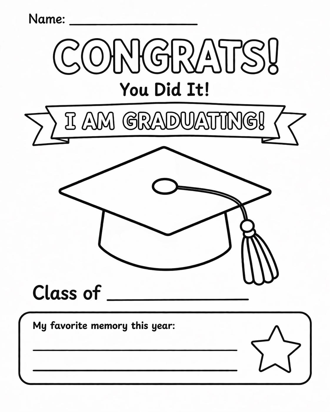 Preschool Graduation Worksheet Math Preschool Graduation Activity Bundle Printable, Kindergarten Graduation ...