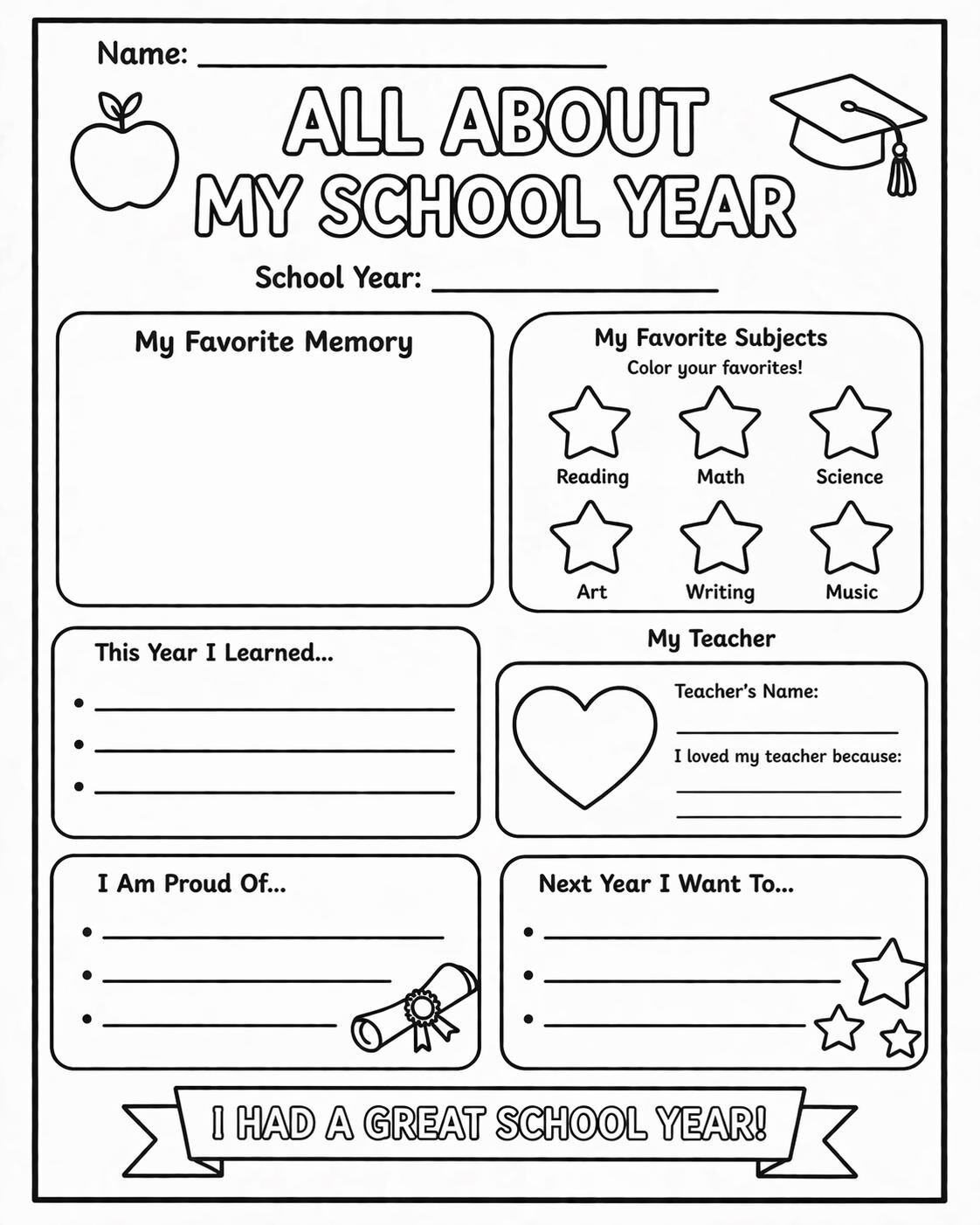 Graduation Worksheets.pdf Preschool Graduation Activity Bundle Printable, Kindergarten Graduation ...