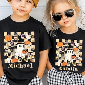 Custom Kids Halloween Shirt, Halloween Name Shirt for Toddler, Girls Halloween Shirt, Toddler Halloween Shirt, Spooky Season Shirt for Kids