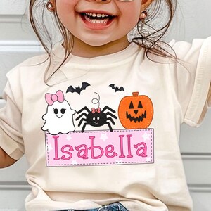Personalized Kids Halloween Shirt, Halloween Name Shirt for Toddler, Boys Girls Halloween Toddler Shirt, Custom Kids Name Shirt, Spooky Tee