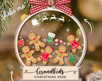 Grandkids Ornament, Grandparent Ornament, Grandma Perfect Batch, Custom Gingerbread Christmas Ornament, Family Christmas Keepsake, Xmas Gift
