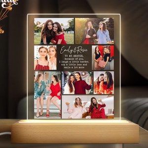 Custom Photo Collage Acrylic Plaque, Bestie Gifts, Sister Gifts, Friendship Gifts, Birthday Gifts For Women, Best Friend Gifts For Women