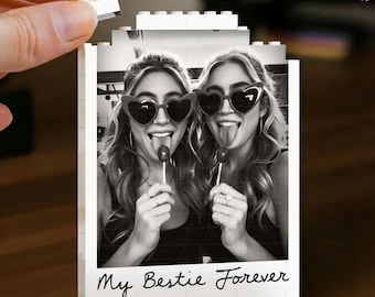 Custom Bestie Photo Building Blocks, Best Friend Picture, Birthday For Her, Friendship Keepsake, Building Brick Photo Puzzle, Gift for BFF