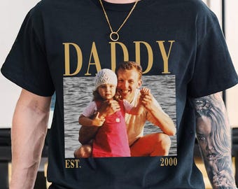 Personalized Photo Shirt for Dad, Dad and Me Portrait Shirt, Fathers Day Gifts, Gift for Husband, Funny Dad Shirt, Best Dad Ever Shirt