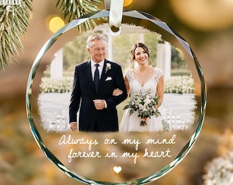 Custom Photo Memorial Ornament, Remembrance Gift, Dad Mom Memorial Keepsake, Loss Of Loved One Gifts, Sympathy Gift, Christmas Ornament