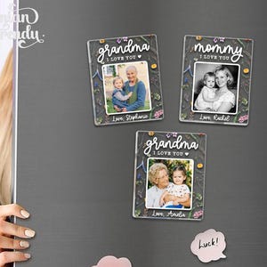 Personalized Family Photo Fridge Magnet, Custom Photo Acrylic Magnet, Mom Gift, Grandma Gift from Grandkids, Mothers Day Gifts for Mom image 7