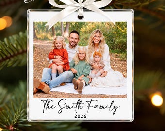 Custom Any Photo Acrylic Ornament 2026, Photo Family Christmas Ornaments, Picture Large Family Christmas Gifts, Family Polaroid Keepsake