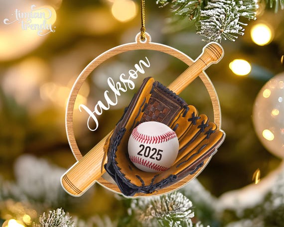 Personalized Baseball Ornament, Custom Baseball Player Ornament, Baseball Keepsake, Baseball Team, Baseball Lovers Gift, Sport Team Ornament