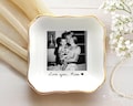 Personalized Mom Photo Jewelry Dish: Ceramic Trinket Tray Mother of The Bride, Birthday Ring Dish, Gift from Daughter, Wedding Day Gift