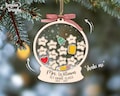 Personalized Teacher Shaker Ornament, Teacher Christmas Gifts, Custom Teacher with Student Name, 4D Shaker  Ornament, Classroom Xmas Decor
