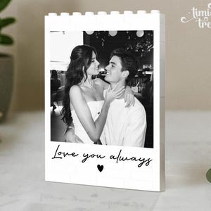 Bloque de construcción con foto de pareja personalizado, regalo de San Valentín para él, regalos para novio, rompecabezas para pareja, regalos de aniversario de boda imagen 8