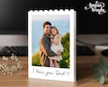 Personalized Dad Photo Building Block, Fathers Day Gift for Dad, Bricks Puzzle Gift for Husband, Birthday Gift from Kids, Family Keepsake