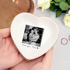 Personalized Mom Photo Jewelry Dish: Ceramic Trinket Tray Mother of The Bride, Birthday Ring Dish, Gift from Daughter, Wedding Day Gift image 11