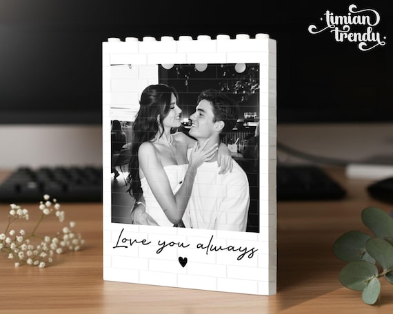 Custom Couple Photo Building Block, Valentines Day Gift For Him, Gifts For Boyfriend, Couple Puzzle Gift, Anniversary Wedding Gifts