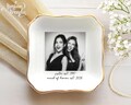 Personalized Besties Photo Ring Dish, Maid of Honor Trinket Tray, Sister Keepsake, Custom Photo Jewelry Dish, Gift For Besties, Wedding Gift