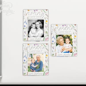 Personalized Family Photo Fridge Magnet, Custom Photo Acrylic Magnet, Mom Gift, Grandma Gift from Grandkids, Mothers Day Gifts for Mom image 3