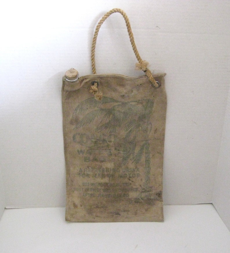 Vintage Congo Canvas Water Bag A Refreshing Drink for Man or Etsy