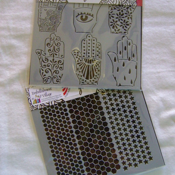 Mini Henna Hands/Mini Punchinella Stencils by Julie Fei-Fan Balzer