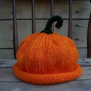 Pumpkin hat Adult teen  size Photo Prop Halloween punkin hat orange fall green stem pumkin autumn nature harvest vegan unisex