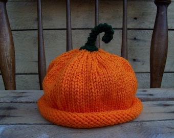 Pumpkin hat Adult/teen  size Photo Prop Halloween punkin hat orange fall green stem pumkin autumn nature harvest vegan unisex