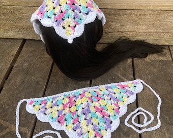 Cotton Bandana in Easter ombre Bandanna boho hippie