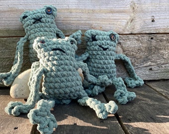 FrankenFroggy Plush frog zombie amigurumi  crochet plushie