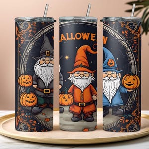 Gnome Halloween Tumbler Wrap 20oz Straight Digital Download 5 Pack Sumblimation