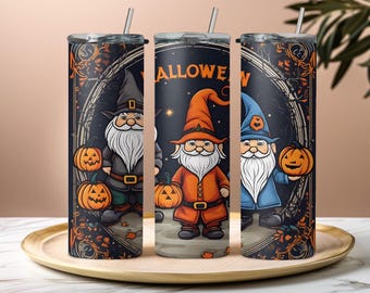 Gnome Halloween Tumbler Wrap 20oz recht digitale download 5-pack samenvatting