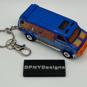 Custom Barbie Van Diecast Keychain | Pop Culture Keychain
