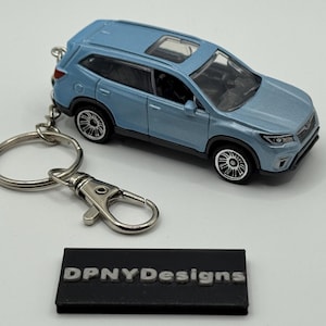 Custom ‘19 Subaru Forester (Light Blue) Diecast Keychain | Car Culture Gift |