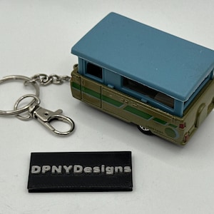 Custom Pop Up Camper (Gold/Green/Blue) Diecast Keychain - Custom Diecast RV/Trailer Keychain | Travel Gift | Unique Car Enthusiast Accessory