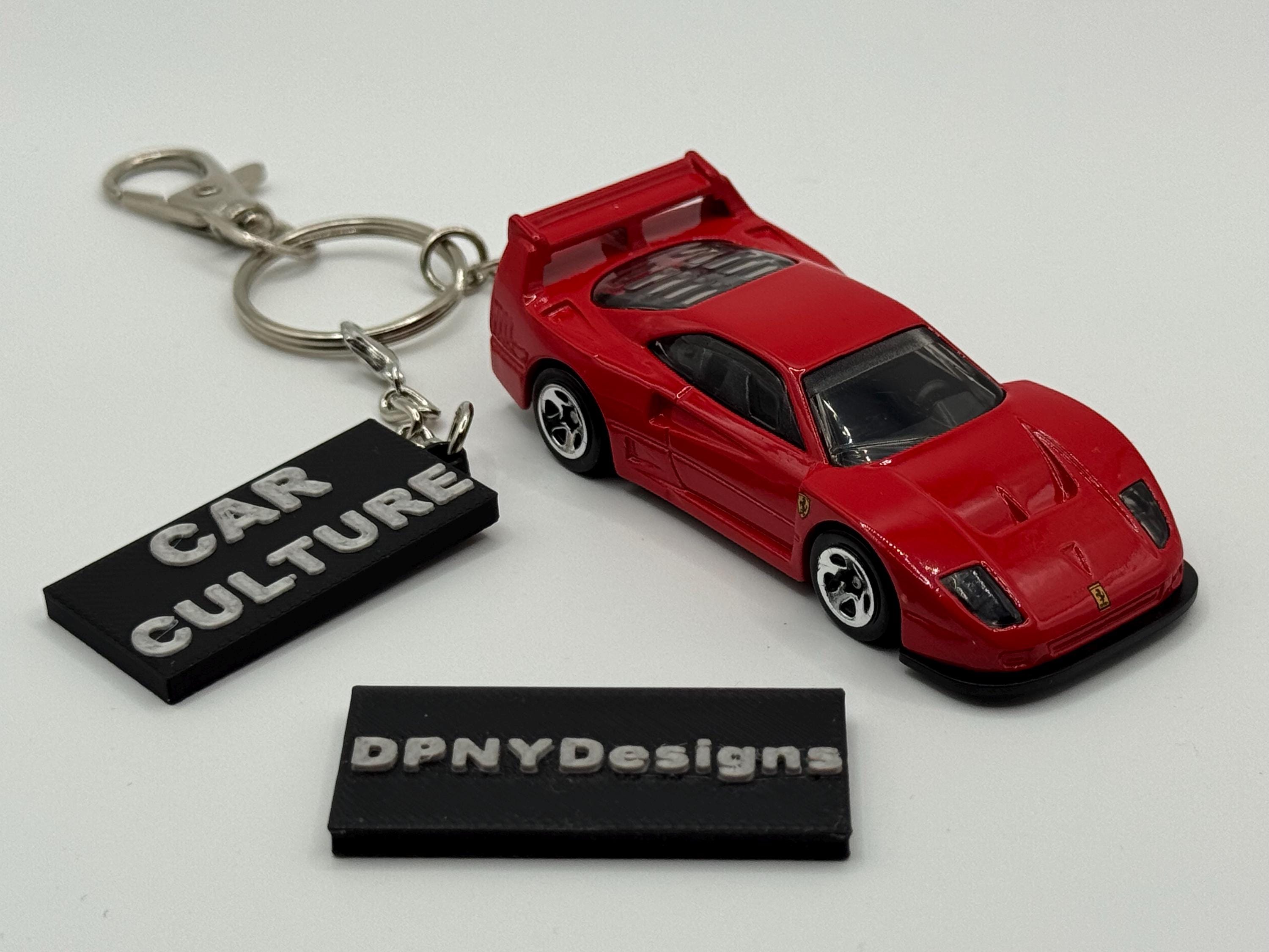 Custom Ferrari F40 Competizione (red) Diecast Keychain – Car