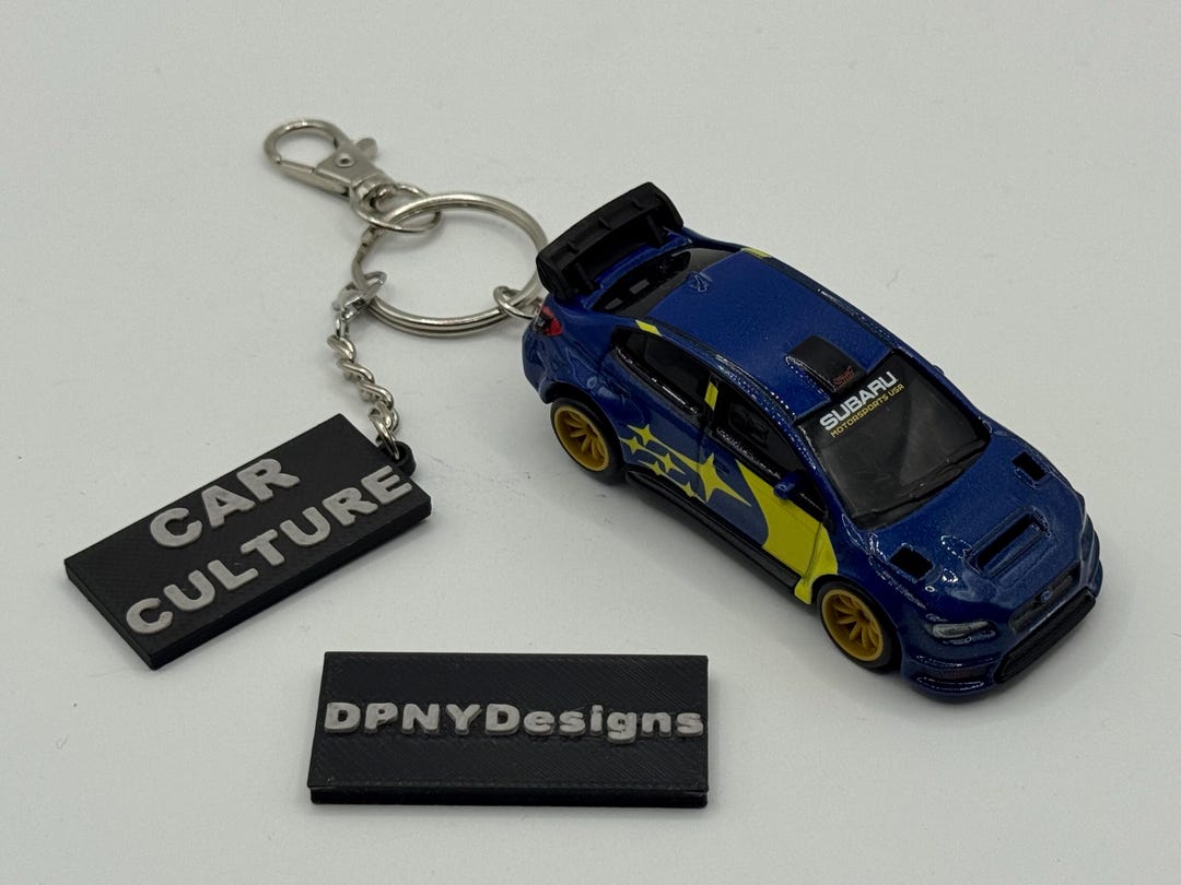 Custom ‘16 Subaru WRX STI (blue/yellow) Keychain | Car Culture Gift ...