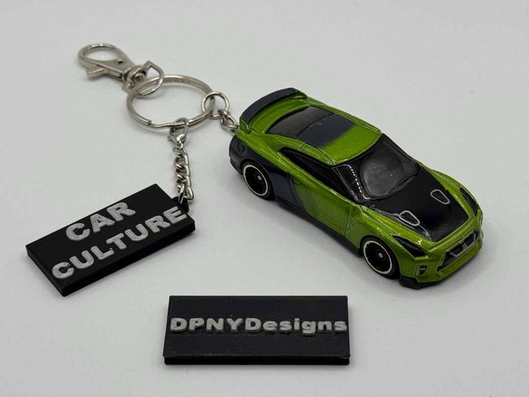Custom ‘17 Nissan GT-R (R35) (green/black) Diecast Keychain | Car ...