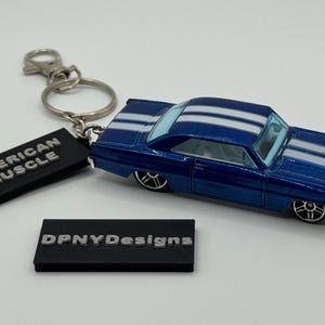 Custom ‘66 Nova Diecast Keychain | Dodge-Inspired Diecast with “AMERICAN MUSCLE” Tag