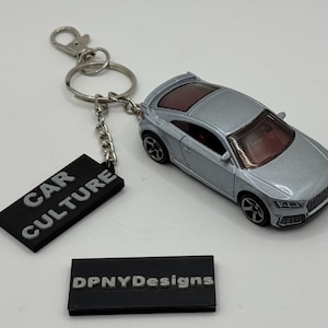 Custom ‘19 Audi TT RS (Grey) Diecast Keychain | Custom Diecast Car Keyring with Car Culture Tag