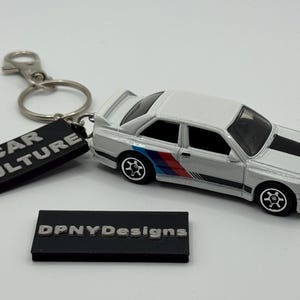 Custom BMW M3 Diecast Keychain | Custom Diecast Car Keyring with Car Culture Tag