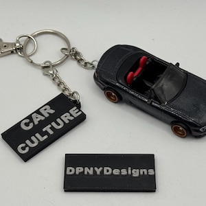 Custom ‘04 Mazda Mazdaspeed Miata (Dark Grey) Diecast Keychain | Car Culture Gift | JDM Fan Keychain with Tag