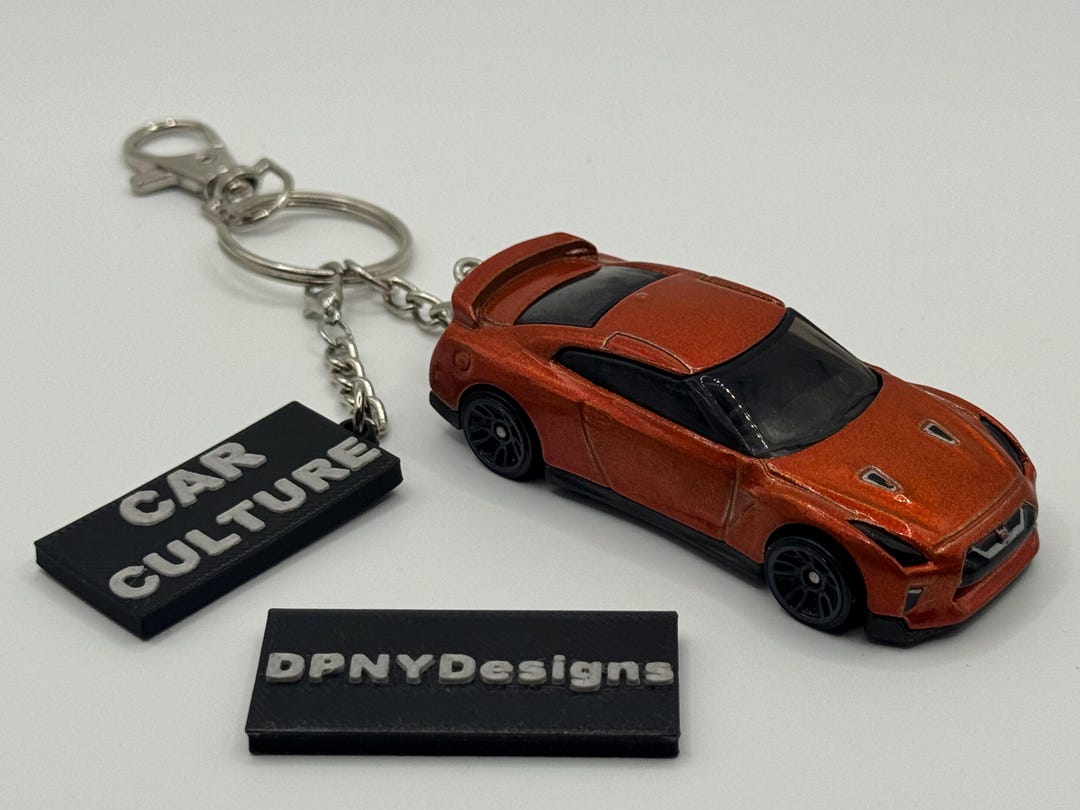 Custom ‘17 Nissan GT-R (R35) (orange) Diecast Keychain | Car Culture ...