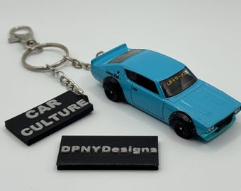 Custom Nissan Skyline 2000GT-R LBWK Diecast Keychain | Custom Diecast JDM Car Keyring with Car Culture