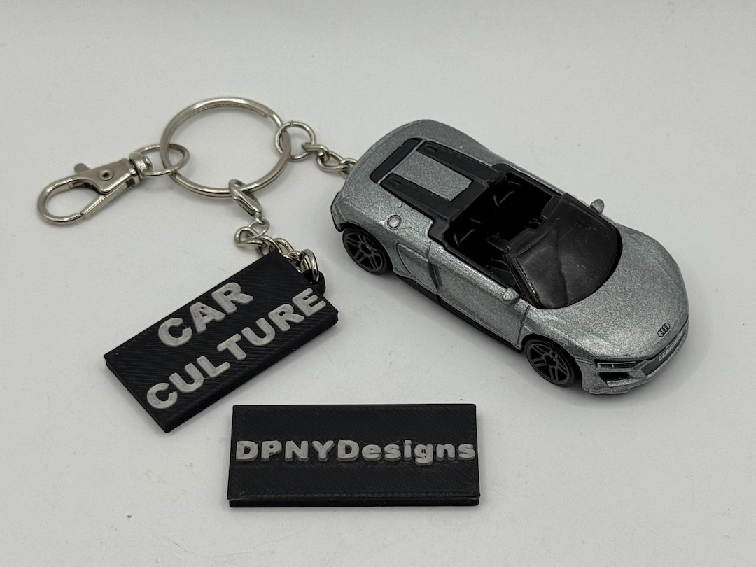 Custom ‘19 Audi R8 Spyder (silver) Diecast Keychain | Custom Diecast ...