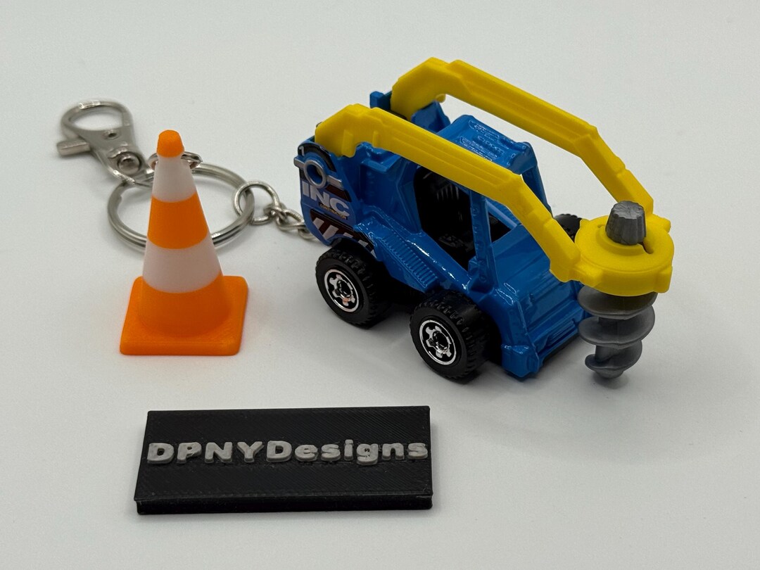 Digger Key Chain Construction Worker Gift Drill Digger (blue) Keychain | Diecast ...