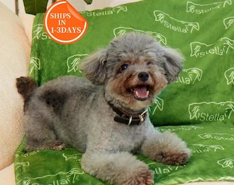 Manta personalizada para perros, manta de franela personalizada para mascotas con nombre