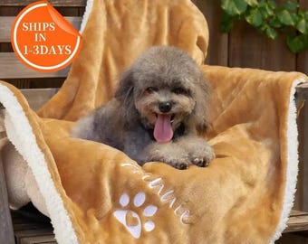 Benutzerdefinierte Name Decke für Haustier, personalisierte Hundedecke mit Namen, Hunde Gedenkdecke, warme Hundedecke, Hunde Geburtstagsgeschenk, Haustier Geschenk Decke