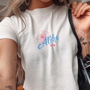 Aloha Big/Little Sorority Baby T-Shirt | Aesthetic Sorority Reveal | Big Little Baby Tees | Trendy Big Little Family Shirt
